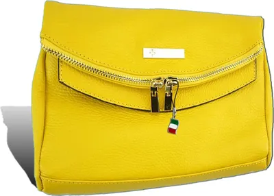 Image de Florence 2in1 Femme Sac de soirée jaune Pochette en cuir véritable D2OTF803Y