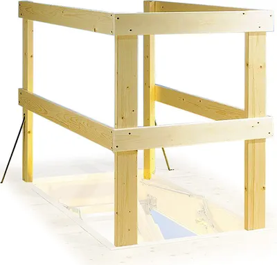 Produktbild von Dolle Lukenschutzgeländer 130x70cm aus Fichte unbehandelt passend für Bodentreppen