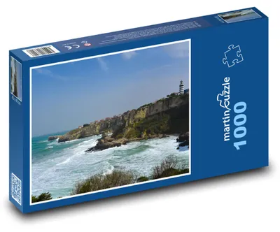 Produktbild von Puzzle 1000 Leuchtturm an der türkischen Küste - martinpuzzle