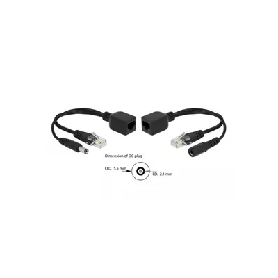 Immagine prodotto di DELOCK Set adattatore PoE passivo RJ45 DC 5,5 x 2,1 mm