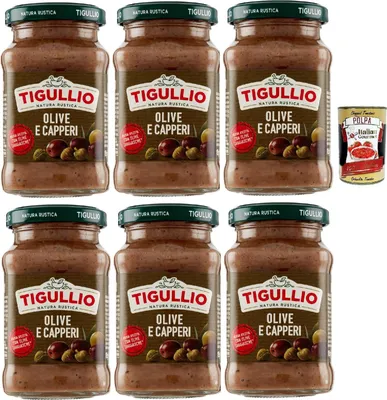 Produktbild von Star Tigullio GranPesto Pesto Olive mandorle Oliven & Mandeln 6x 190g Sauce Soße + Italian Gourmet polpa 400g