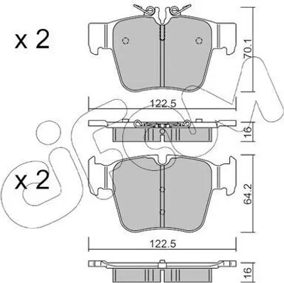 Produktbild von CIFAM Bremsbeläge Satz Hinten Bremsklötze passend für MERCEDES-BENZ C-Klasse T-modell (S205) 822-1135-0