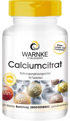 Produktbild von WARNKE Calciumcitrat Tabletten, 90 St. Tabletten
