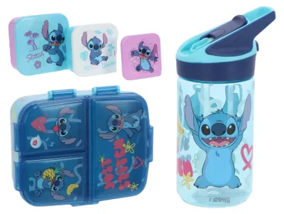 Image de Ensemble repas Lilo & Stitch : boîte à lunch, boîte à goûter et gourde