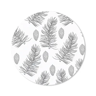 Produktbild von MuchoWow® Mauspad Mousepad Tannenzapfen - Weihnachten - Muster - Natur 50x50 cm - Mousepads - Maus Mat - Pad - Mausunterlage - Vinyl