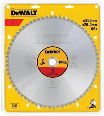 Obrázek produktu pro Pilový kotouč Dewalt pro řezání oceli 355 X 25,4 mm X 66Z Dt1926