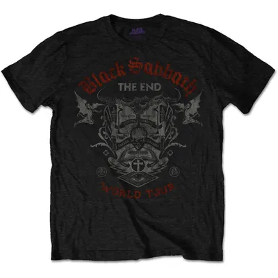 Productafbeelding van Black Sabbath - "The End" T-shirt voor heren/dames, uni model, RO2030 (maat S) (zwart)
