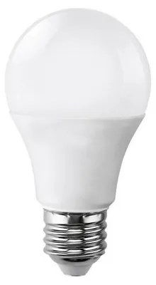 A single LED light bulb against a white background.
