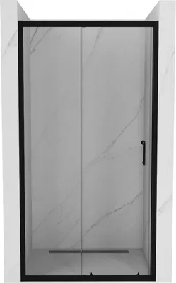 Produktbild von Mexen Apia drzwi prysznicowe rozsuwane 115 cm, transparent, czarne - 845-115-000-70-00