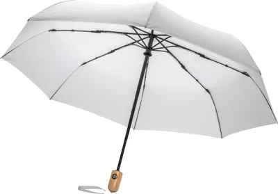 Image de XD Collection - "Impact Aware" rPET (Polyéthylène téréphtalate recyclé) Parapluie pliable automatique XD858 (Taille unique) (Blanc)