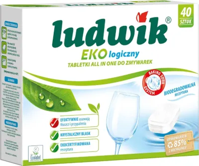 Zdjęcie produktu dla Ludwik Ekologiczny ALL IN ONE tabletki do zmywarek 40 szt.