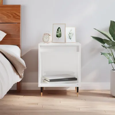 Obrázok produktu pre vidaXL Nočný stolík s vysokým leskom biely 40x35x50 cm Drevo Materiál