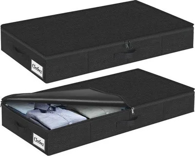 Produktbild von Schmale Schubladen 12 cm - 2 Stück für Unterbett-Unterstützung und Kleidungs-Organizer