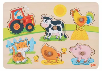 Immagine prodotto di Puzzle di chiodini Nella fattoria