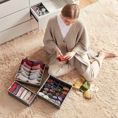 Produktbild von Famanu Lade Organizer – Praktischer Kleiderschrank Organizer – Aufbewahrungsbox – Nachhaltig