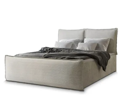 Produktbild von Masseno Boxspringbett MONTA 140x200 cm Komplett-Set mit Bonell Matratze und Topper, Polsterbett mit Bettkästen -Creme, LINCOLN 03