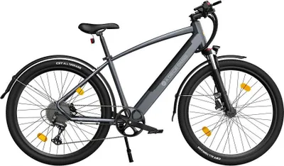Obrázok produktu pre Elektrický bicykel ADO DECE 300C - Výkon 250W Batéria 36V10.4Ah Dojazd 90KM Hydraulická kotúčová brzda - Sivá