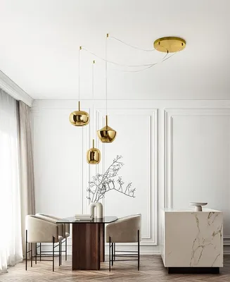 Immagine prodotto di Lampada a sospensione in vetro borosilicato 20x27,5 cm finitura Oro specchiato con cablaggio E27 incluso serie 10S48250 - Perenz