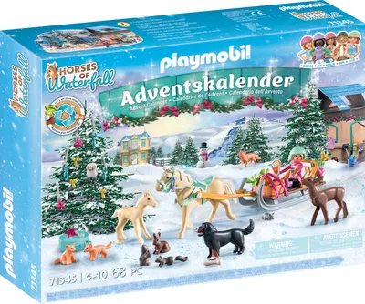 Produktbild von PLAYMOBIL Horses of Waterfall 71345 Adventskalender Pferde: Weihnachtliche Schlittenfahrt