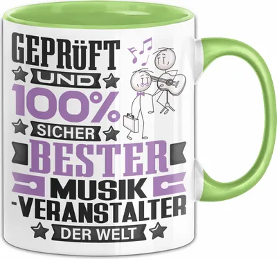 Produktbild von Musikveranstalter Geschenk Lustiger Spruch für Musikveranstalter Geschenkidee Bester Musikveranstalter Der Welt (Grün)