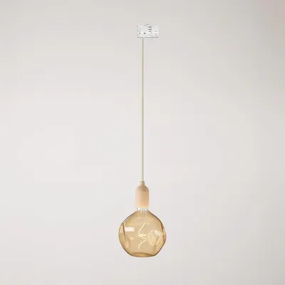 Immagine prodotto di Creative Cables - Lampada a sospensione per binari con portalampada in legno -lampadina non inclusa