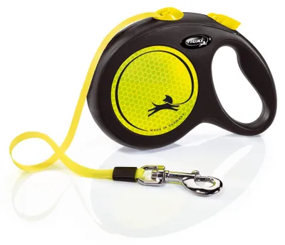 Productafbeelding van Flexi New NEON L riem, 5 meter, zwart