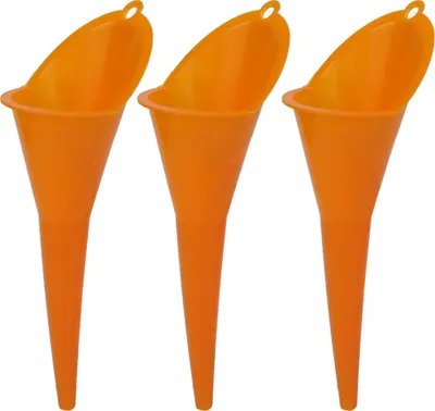 Image de Entonnoir à long col, 3 pièces, 28 Cm, Entonnoir à long col, multi-usage pour essence, huile, eau, lubrifiant, voitures, camions, motos