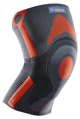 Immagine prodotto di THUASNE 0355, fascia per il ginocchio rinforzata, taglia L, colore grigio-arancione