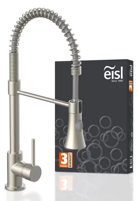 Produktbild von eisl Küchenarmatur LEON mit Geschirrbrause, Wasserhahn Küche ausziehbar in Edelstahloptik