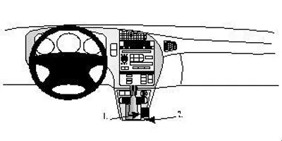Produktbild von Brodit ProClip Fahrzeughalter 832504 - Konsolenbefestigung - Saab 9-5 98-06
