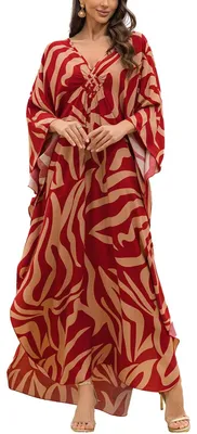 Obrázok produktu pre Dlhý kaftan v bohémskom štýle, pohodlná domáca súprava, prekrývacia súprava na pláž, šaty
