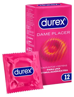 Produktbild von Durex Kondome mit Punkten und Streifen – 12 Kondome
