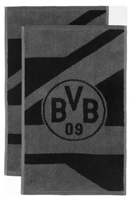 Produktbild von Gästetuch grau/schwarz 2er Set von Borussia BVB