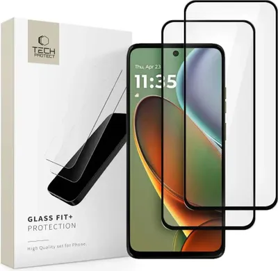 Obrázek produktu pro Sklo Hartowane Tech-Protect Glass Fit+ 2-Pack Motorola Moto G15 / G15 Power / G05 / E15 Black