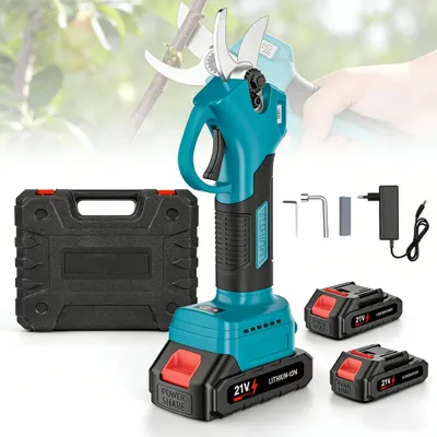 Produktbild von Elektrische Gartenschere - Akku-Baumschere - 800 W - 25 mm Schnittkapazität - Bürstenloser Motor - Bypass - 2 Akkus - Für Obstbäume und Bonsai