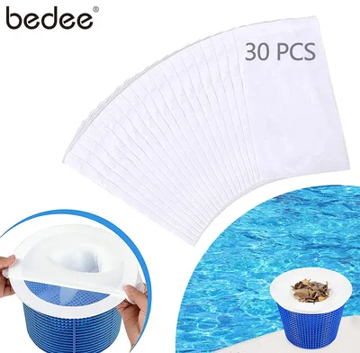 Produktbild von Pool Skimmer Socken, 30 Stück Filter Skimmer Pool, Strapazierfähiges Elastisches Nylon Pool Filter Saver Socken Netz für Filter Skimmer Korb und Skimmer Schwimmbadzubehör