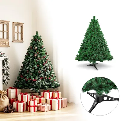 Obrázek produktu pro Umělá vánoční stromek Eikuavons, výška 120 cm, s 220 větvičkami z PVC, včetně stojanu, zelená