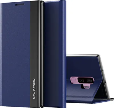 Produktbild von Galaxy S9 Hülle, LaimTop Leder PolyurethanMagnetisch Klapp Stand Schutzhülle für Samsung Galaxy S9 Navy blau