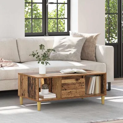 Immagine prodotto di Maison Exclusive - Tavolino in legno antico 90 x 50 x 26,5 cm Materiale ligneo