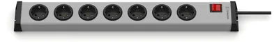 Produktbild von Steckdosenleiste 7-fach, Ehmann 0201e60072301, silber-schwarz, Universaladapter