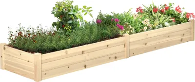 Produktbild von Outsunny Gartenbeet mit 2 Blumenkästen 845-583