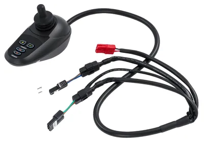 Obrázok produktu pre Ovládač elektrického invalidného vozíka, nastaviteľná rýchlosť, vodotesná konštrukcia, čierny