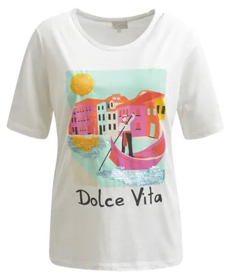 Produktbild von Milano (21) ROUNDNECK T-SHIRT W FRONTPRINT, OFFWHITE 104 104 S