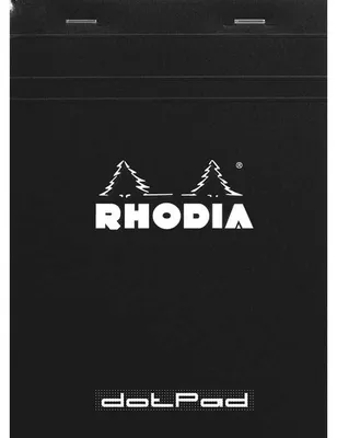 Image de Clairefontaine Rhodia, bloc de papier ligné à points, format A5 (14,8 x 21 cm), 80 feuilles