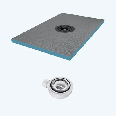 Immagine prodotto di doporro Piatto Doccia 90x120x4 cm da Piastrellare in Polistirene Rigido XPS Tagliabile, con Piletta di Scarico 35L/min, Pronto per Bagno Moderno
