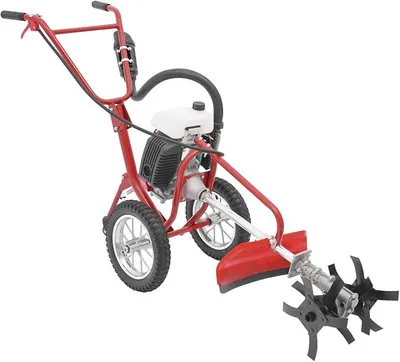 Imagen del producto de Motocultivador de gasolina, motor de 63cc, 4 tiempos. Ideal para labrar, cultivar y remover la tierra. Profundidad de trabajo de 10 cm, perfecto para arar, cavar y preparar el terreno