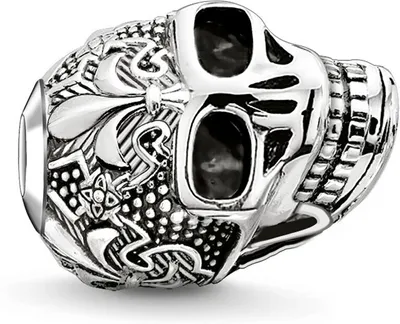 Produktbild von Thomas Sabo Bead 'Totenkopf mit Lilie' K0239-637-12 Charm Anhänger
