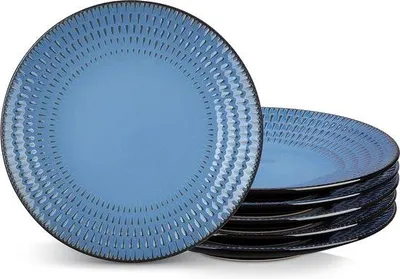 Produktbild von Famanu Dinerbord Set für 6 Personen - tiefblau, 21,8 cm Durchmesser