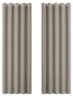 Productafbeelding van Verduisteringsgordijnen met oogjes, beige kleur, set van 2, 228 x 167 cm