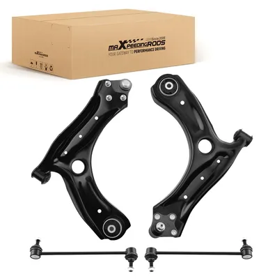 Image de 2 bras de suspension + 2 barres de couplage avant pour Audi A1, Seat Ibiza, Toledo et VW Polo